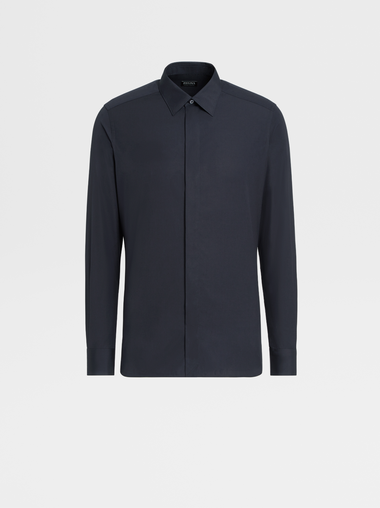 Navy Blue Trofeo™ Comfort Cotton Long-sleeve Tailoring Shirt